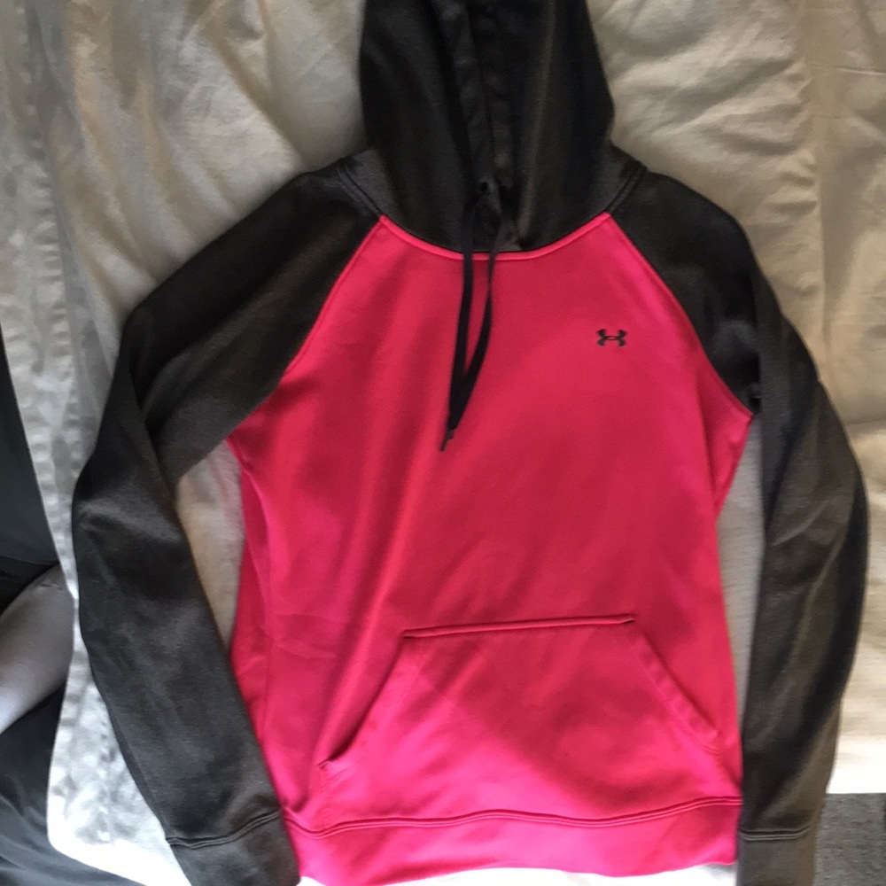 Bright pink under armour sweatshirt!